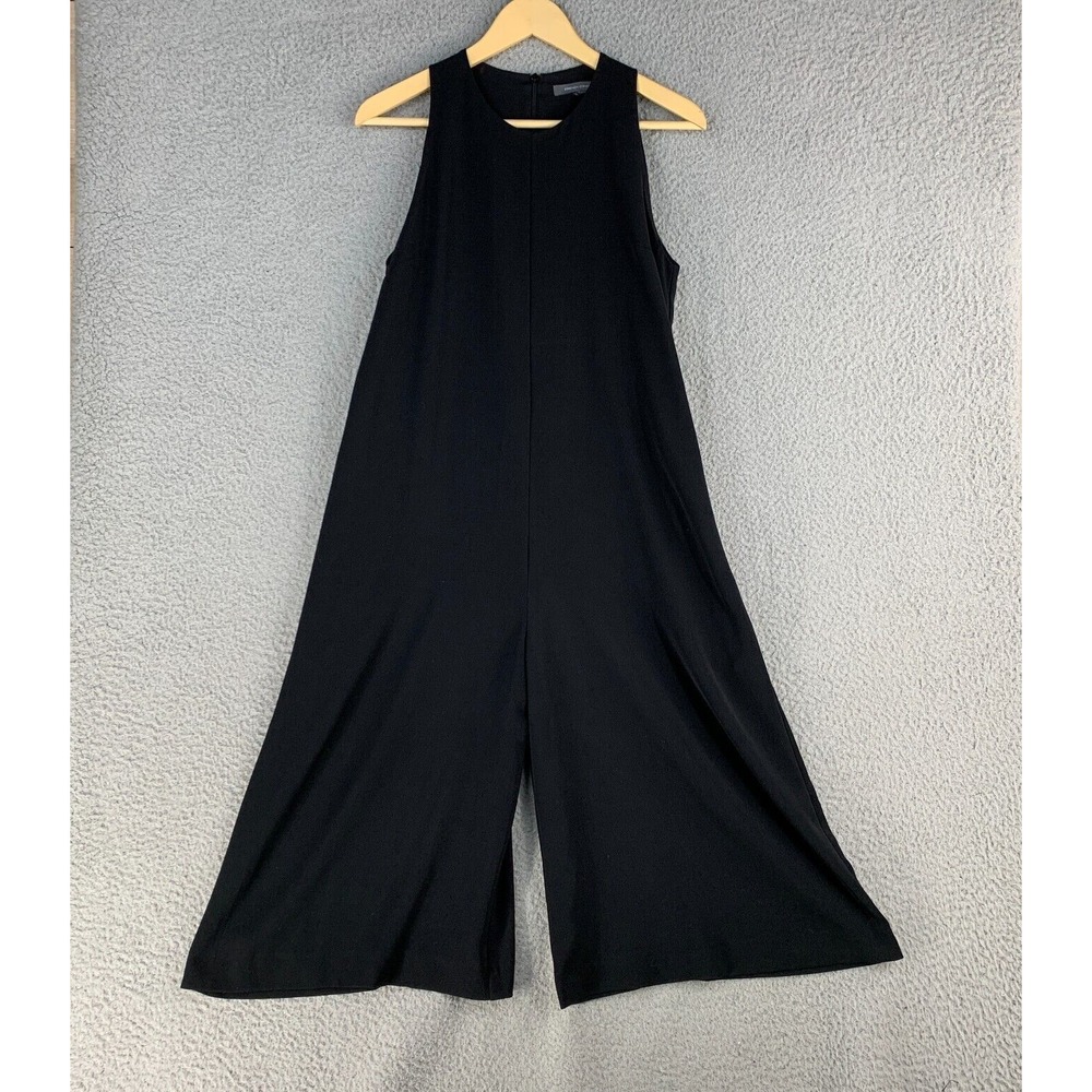 French Connection Jumpsuit 6 Crop‎ Wide Leg Sleeveless Pockets Black Lagenlook